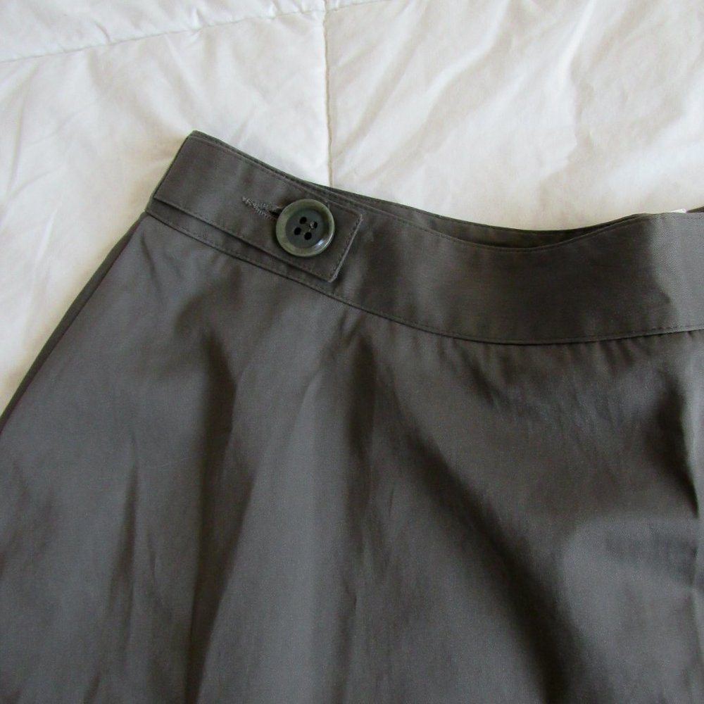 NWT! VINTAGE ULLA JOHNSON DESIGNER A LINE SKIRT SIZE-10 in Taupe Gray So Chic! - Picture 11 of 14
